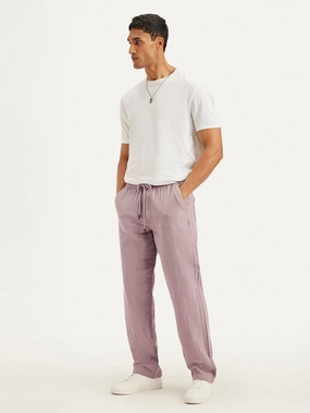Sporty Appeal Men's Mauve Loose Straight Fit Chino Trousers