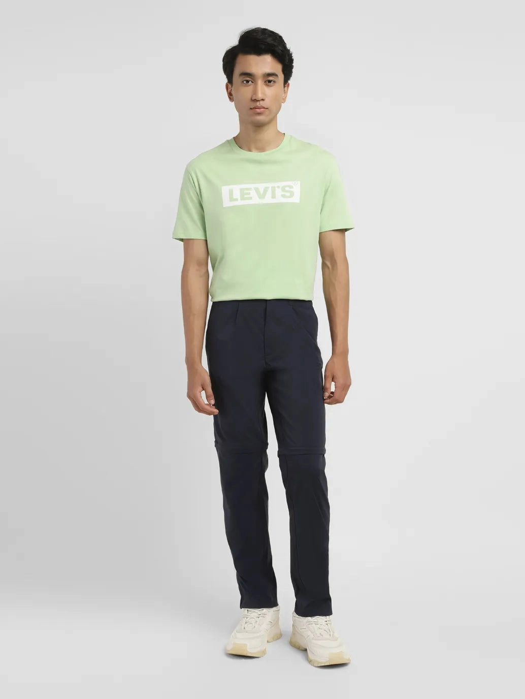 Versatile Fit Premium Look Men's Navy Regular Fit Detachable Cargo