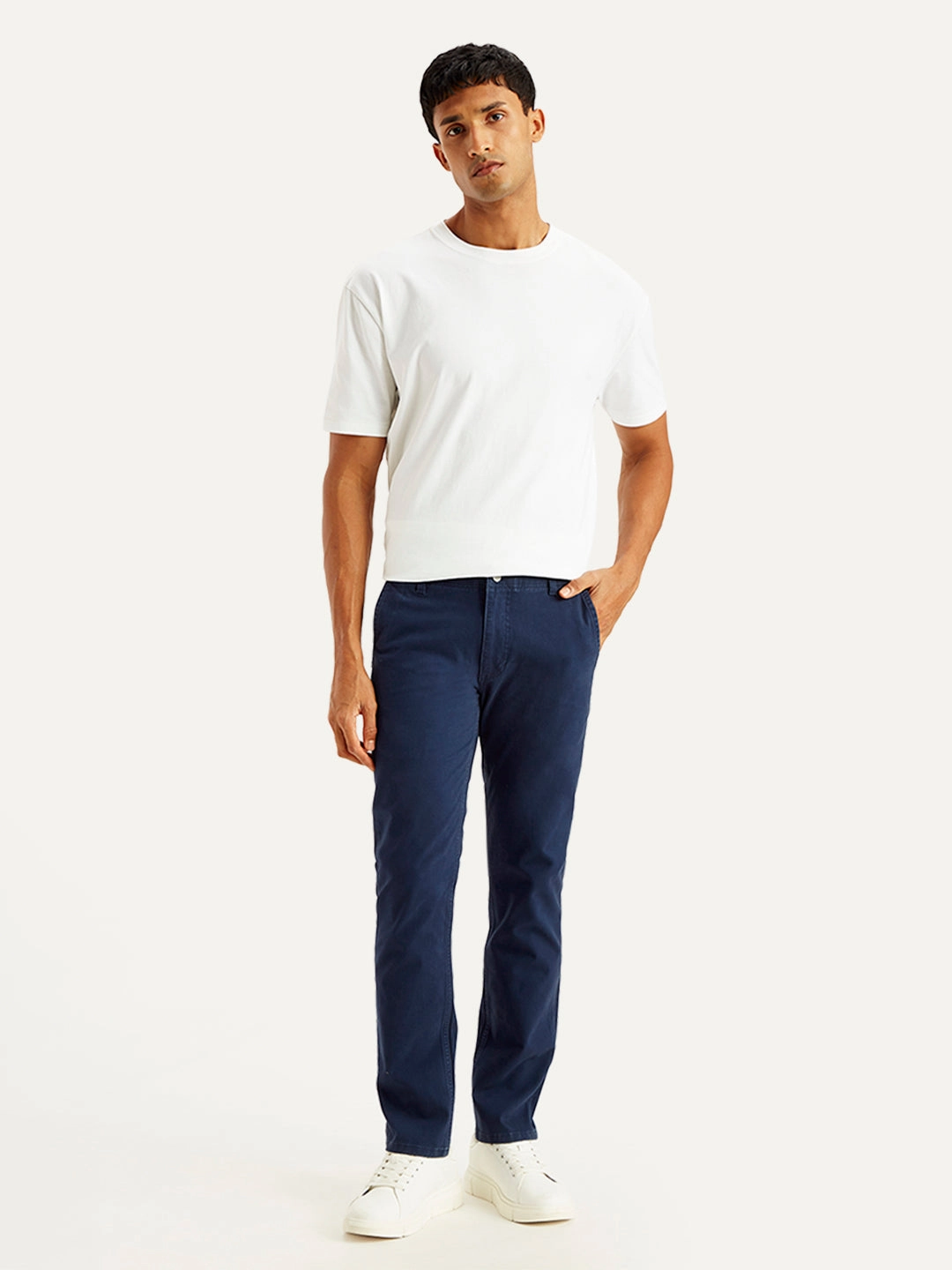 Men's Navy Slim Fit Chinos Smart Stretch