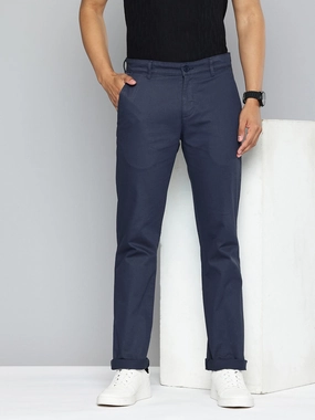 Layering Comfort Men's Navy Slim Fit Chinos