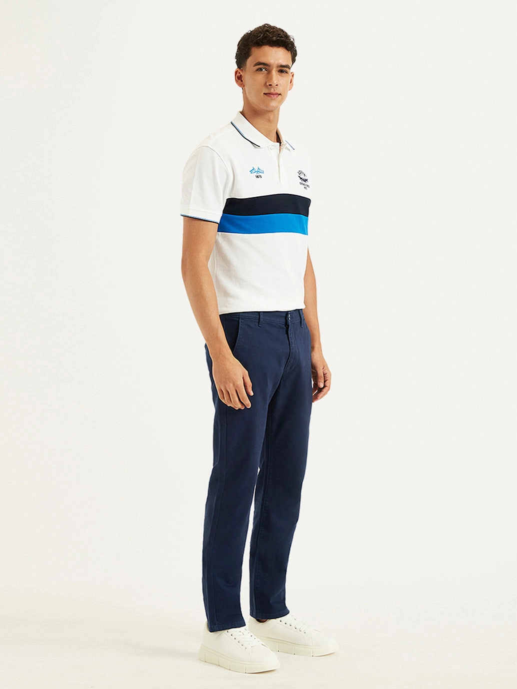 Casual Performance Fit Men's Navy Slim Fit Chinos
