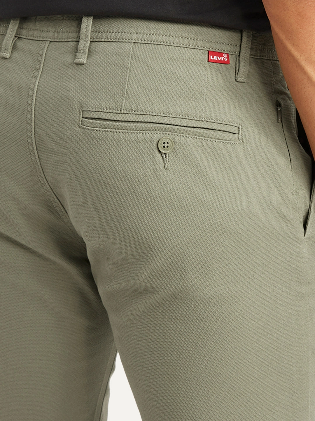 Body Contour Men's Olive Slim Fit Chinos