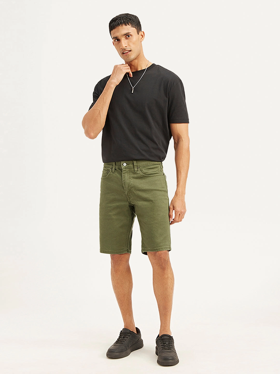Men's Olive Tapered Shorts Performance Ready