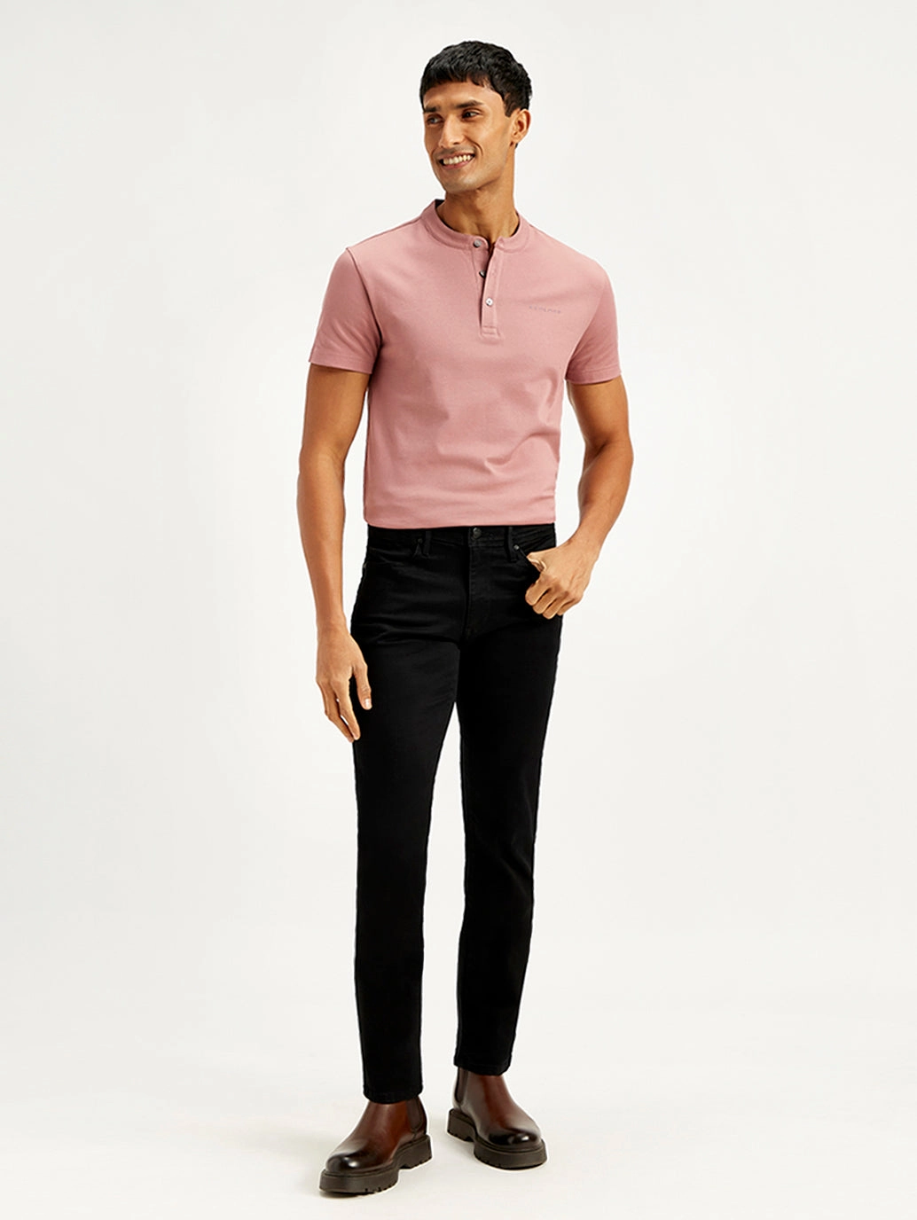 Men's Redloop 511 Black Slim Fit Mid Rise Jeans Light Stretch