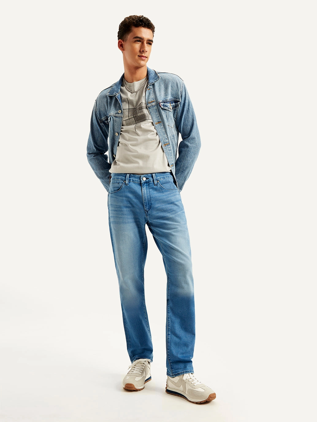 Bold Road Trip Men's Redloop 511 Blue Slim Fit Mid Rise Jeans