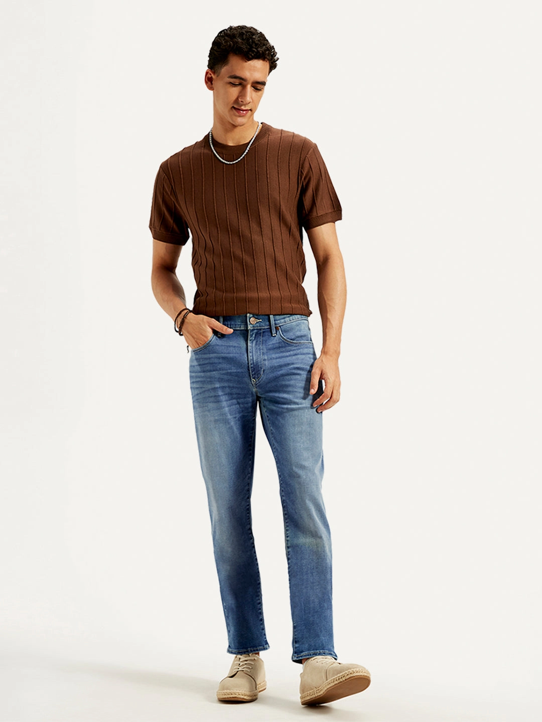 Shrink Resistant Denim Customizable Hem Options Men's Redloop 511 Blue Slim Fit Mid Rise Jeans