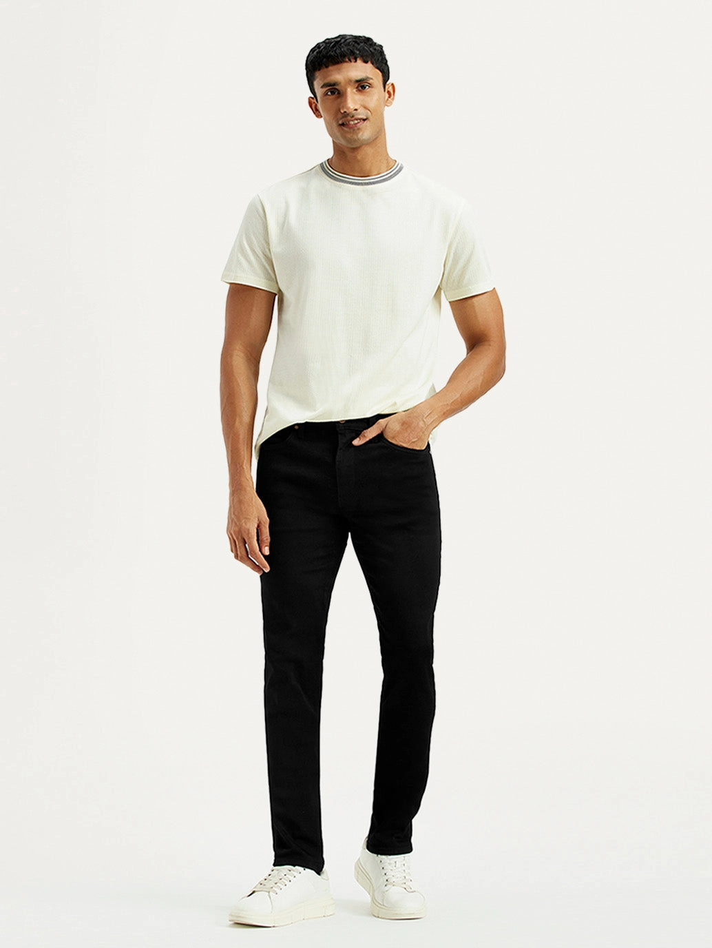 Timeless Fit Men's Redloop 511 Dark Indigo Slim Fit Mid Rise Jeans