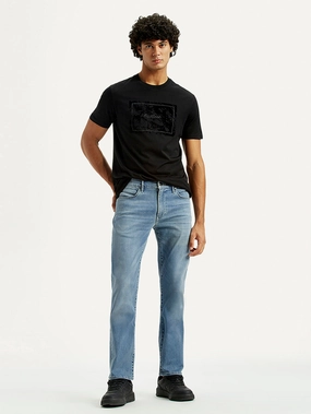 Men's Redloop 511 Dark Indigo Slim Fit Mid Rise Jeans Minimal Shrinkage Fabric