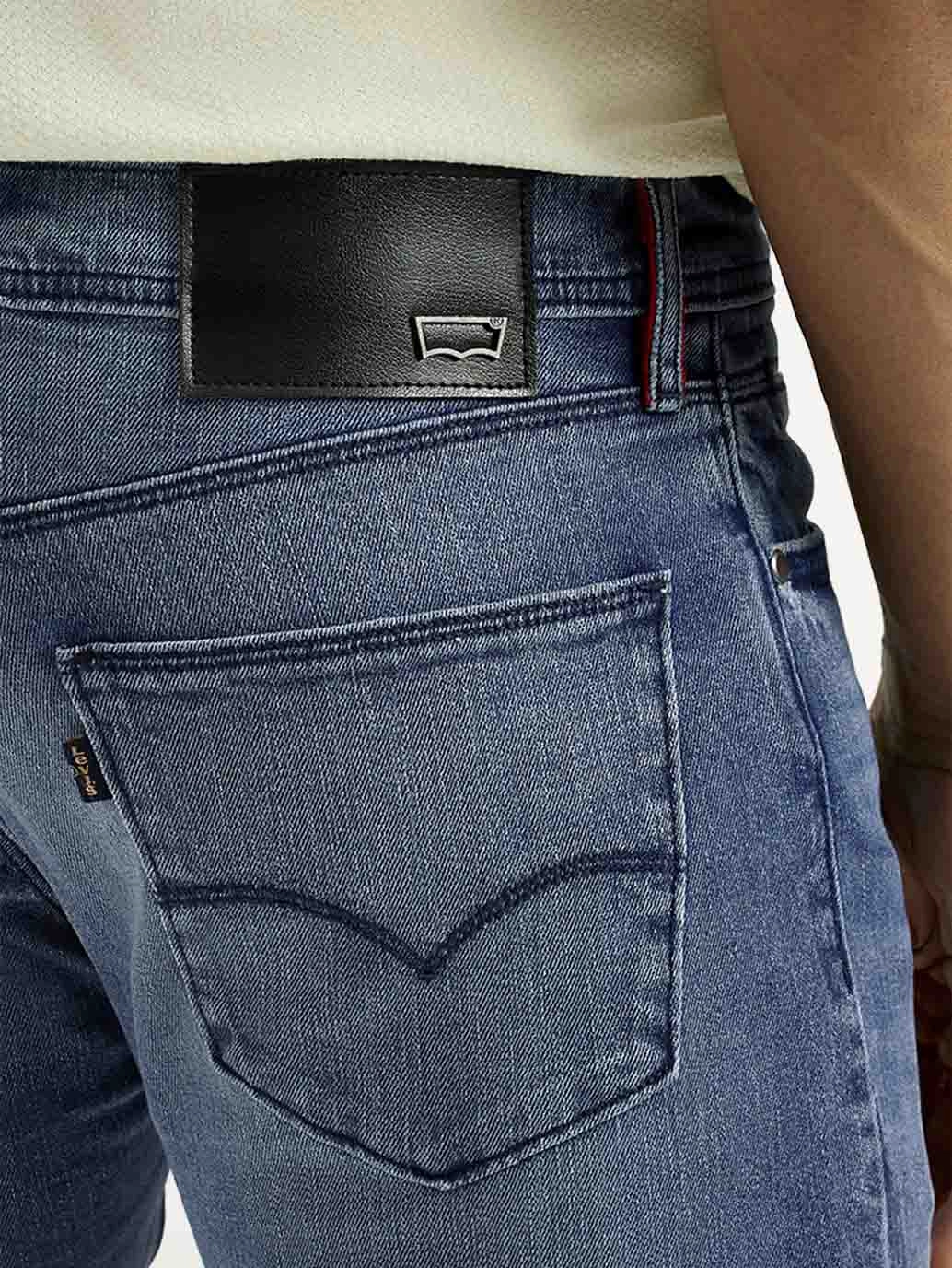 Modern Minimalist Urban Explorer Stretch Recovery Men's Redloop 511 Dark Indigo Slim Fit Mid Rise Selvedge Jeans