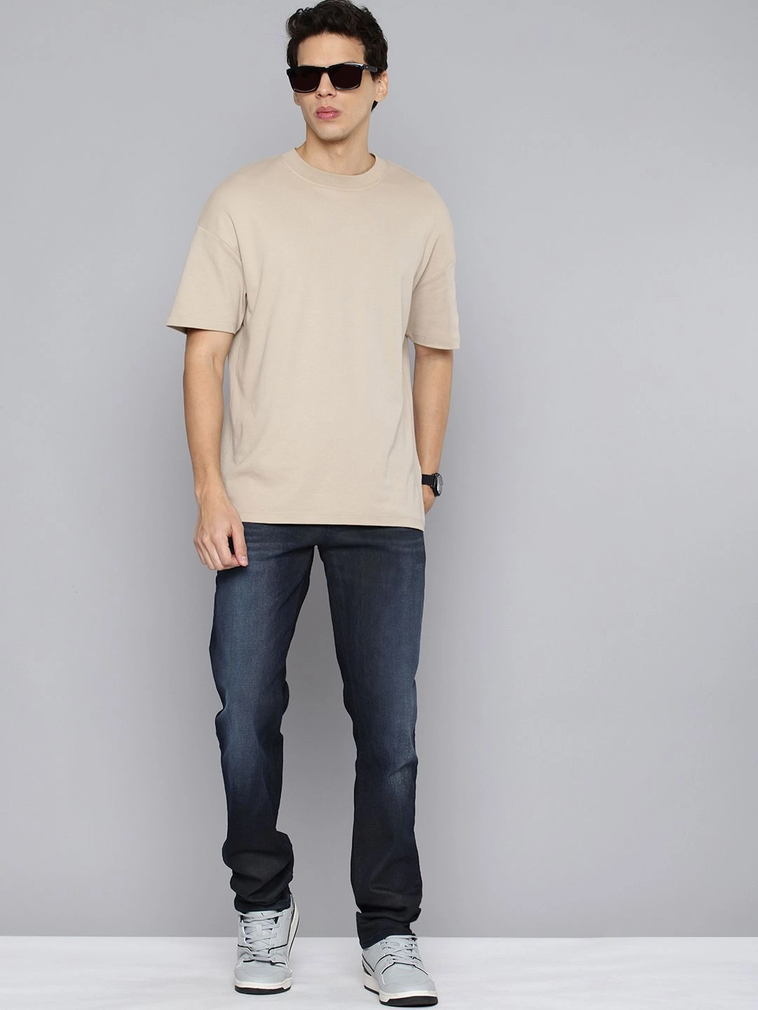 Anywhere Fit Men's Redloop 511 Navy Blue Slim Fit Mid Rise Jeans