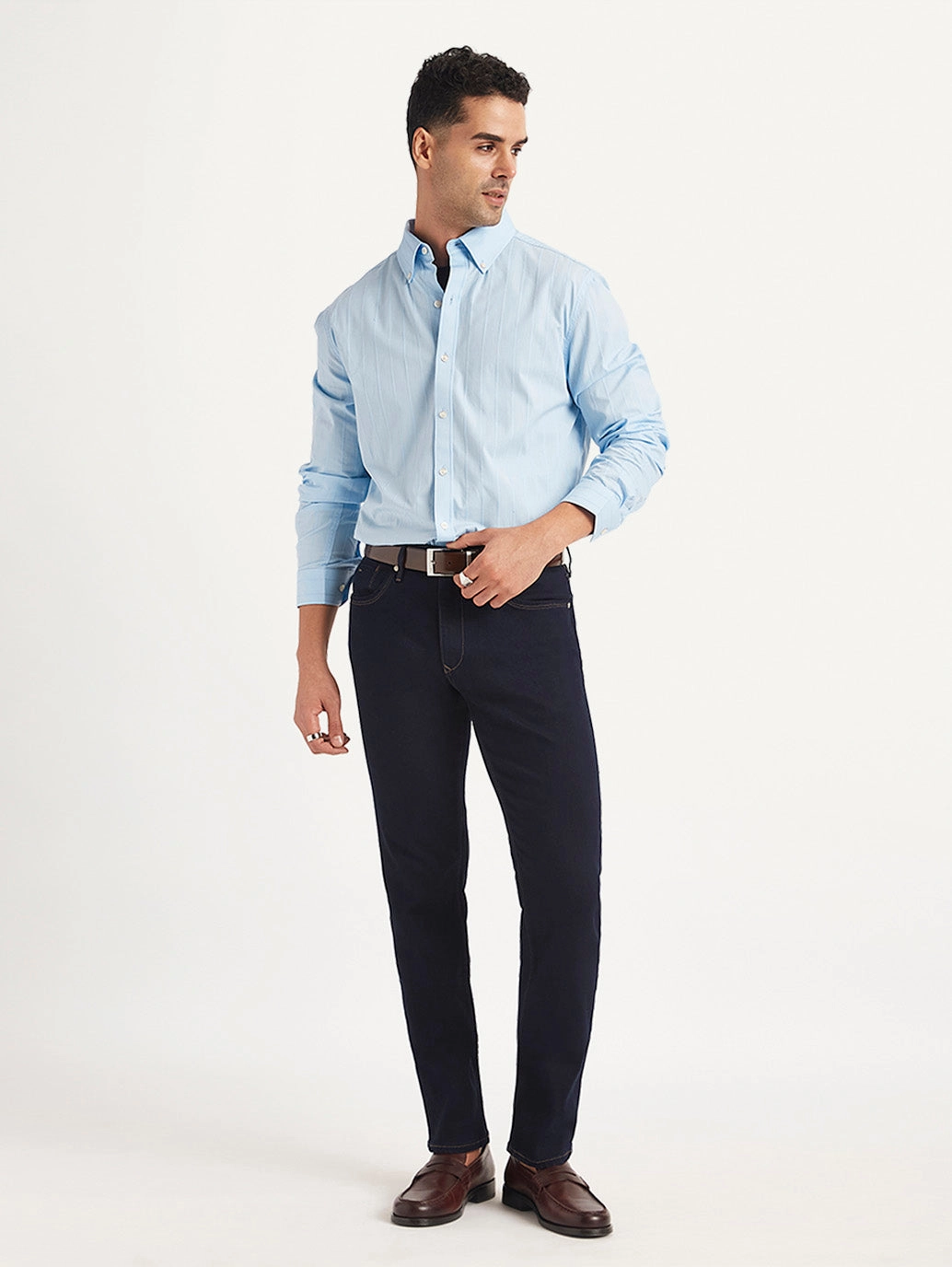 Men's Redloop 511 Navy Blue Slim Fit Mid Rise Jeans Easy Pair