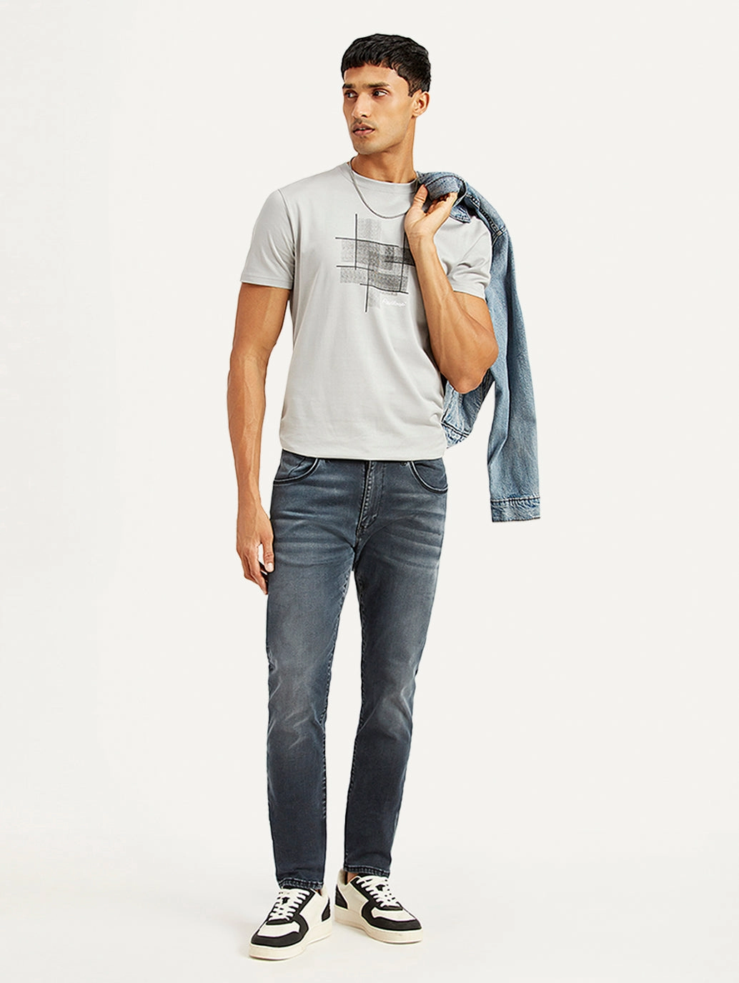 Men's Redloop 512 Blue Slim Tapered Fit Mid Rise Jeans Chic Wear