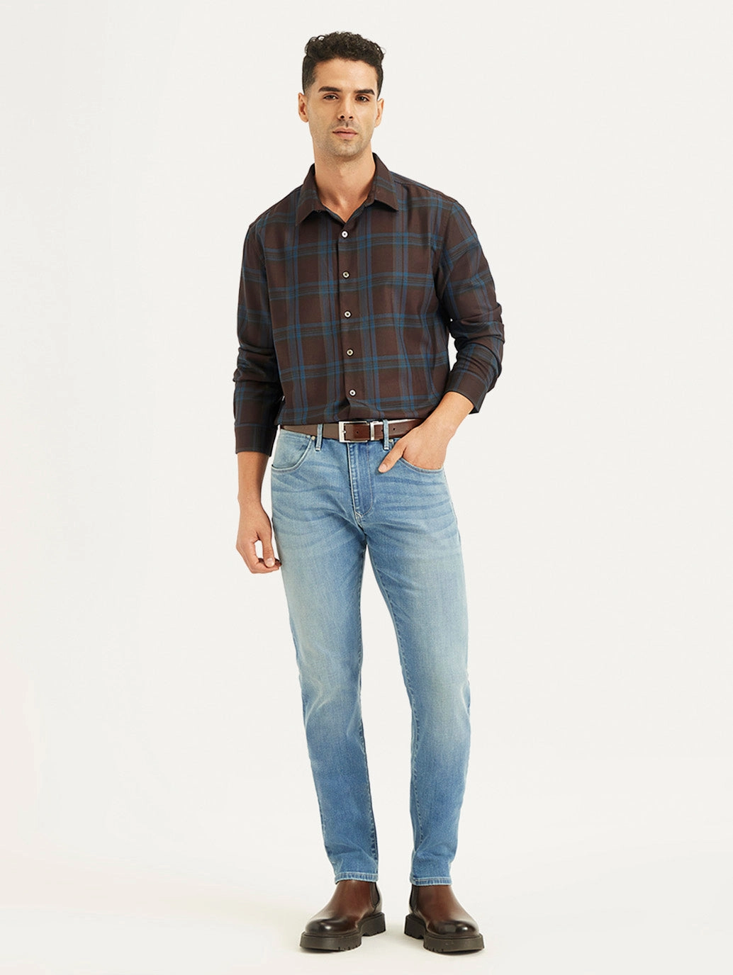 Fashion Must-Have Versatile Outfit Men's Redloop 512 Blue Slim Tapered Fit Mid Rise Jeans