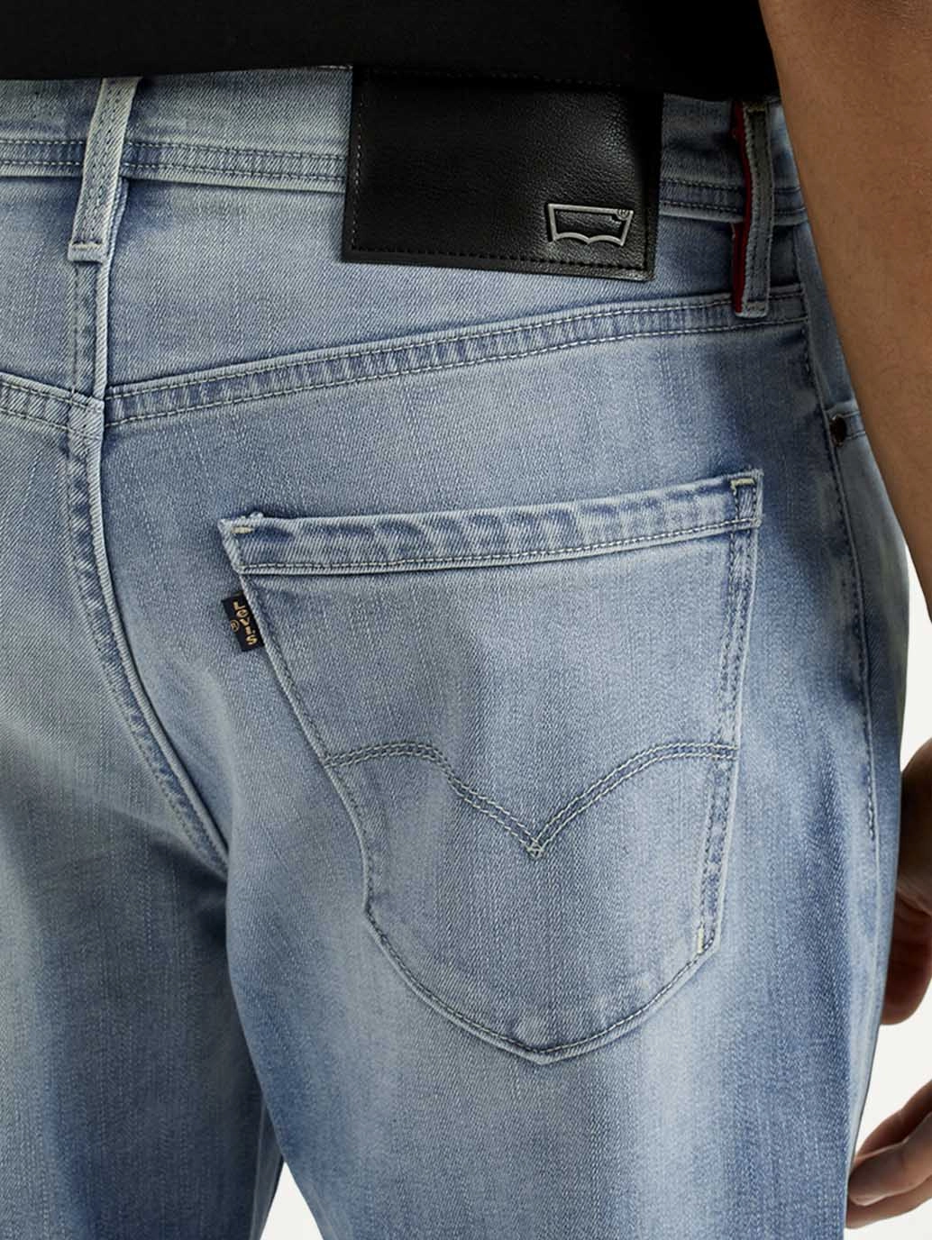 Brunch Outfit Casual Stretch Denim Technology Men's Redloop 541 Light Indigo Athletic Tapered Fit Mid Rise Jeans