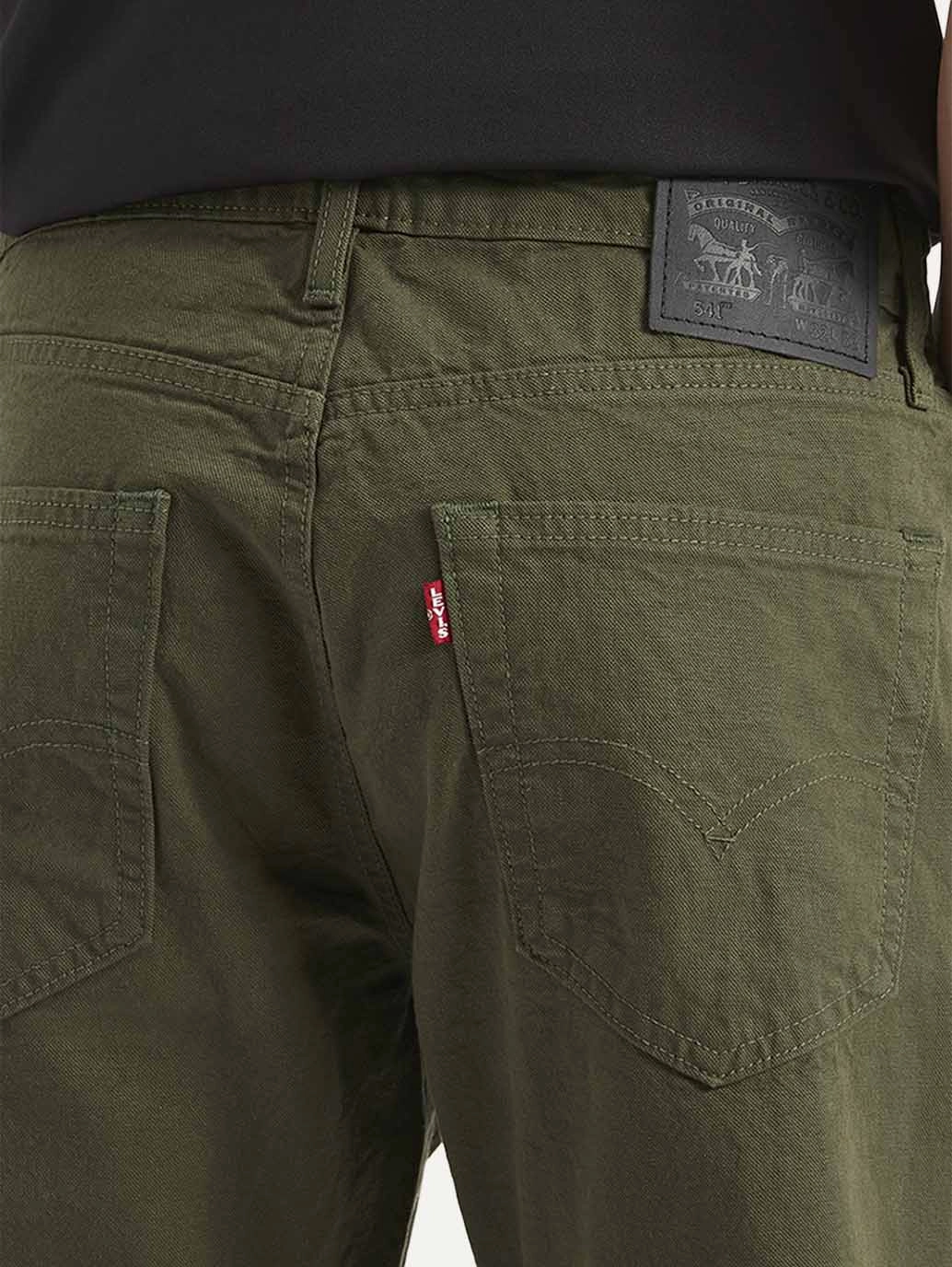 Quick Dry Technology Men's Redloop 541 Olive Athletic Tapered Fit Mid Rise Selvedge Trousers
