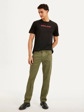 Rugged Comfort Men's Redloop Olive Slim Fit Trousers