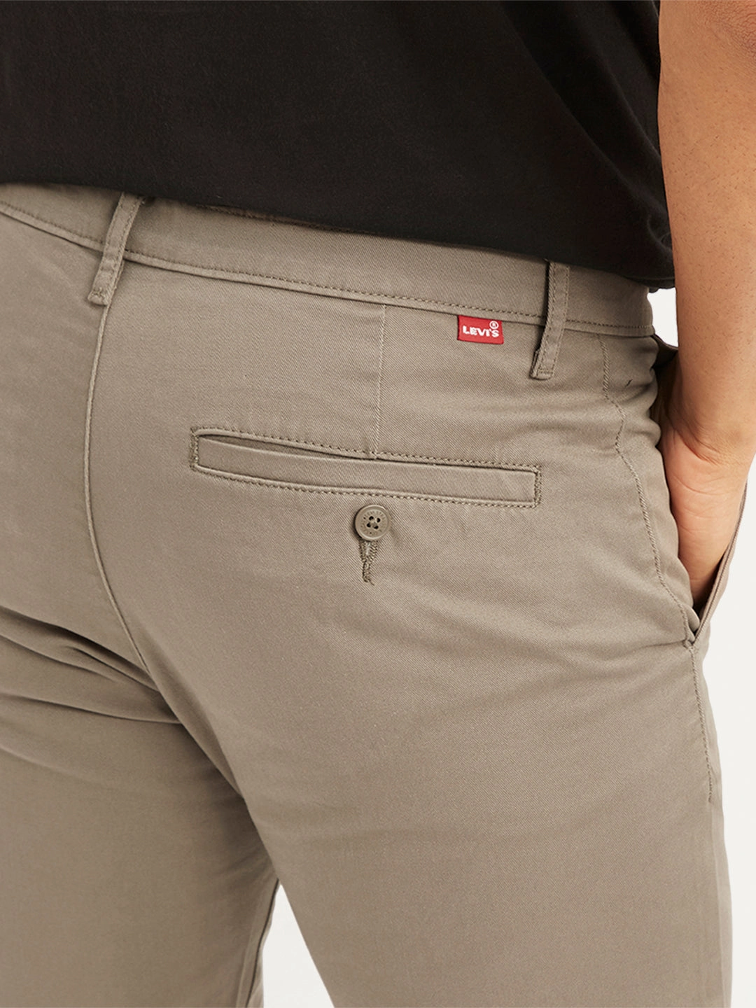 Men's Taupe Slim Fit Chinos Light Shape