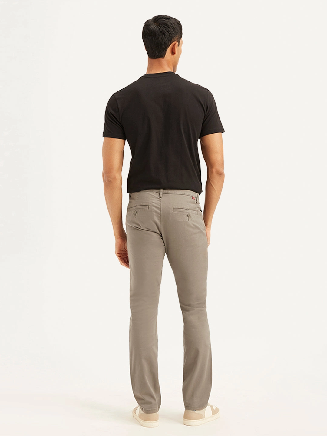 Seam-Free Men's Taupe Slim Fit Chinos