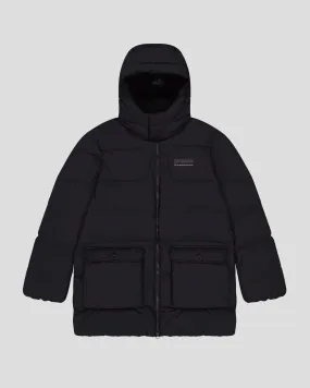 Men's Epiq Down Heritage Parka Jacket - Black Stingray Convertible Style