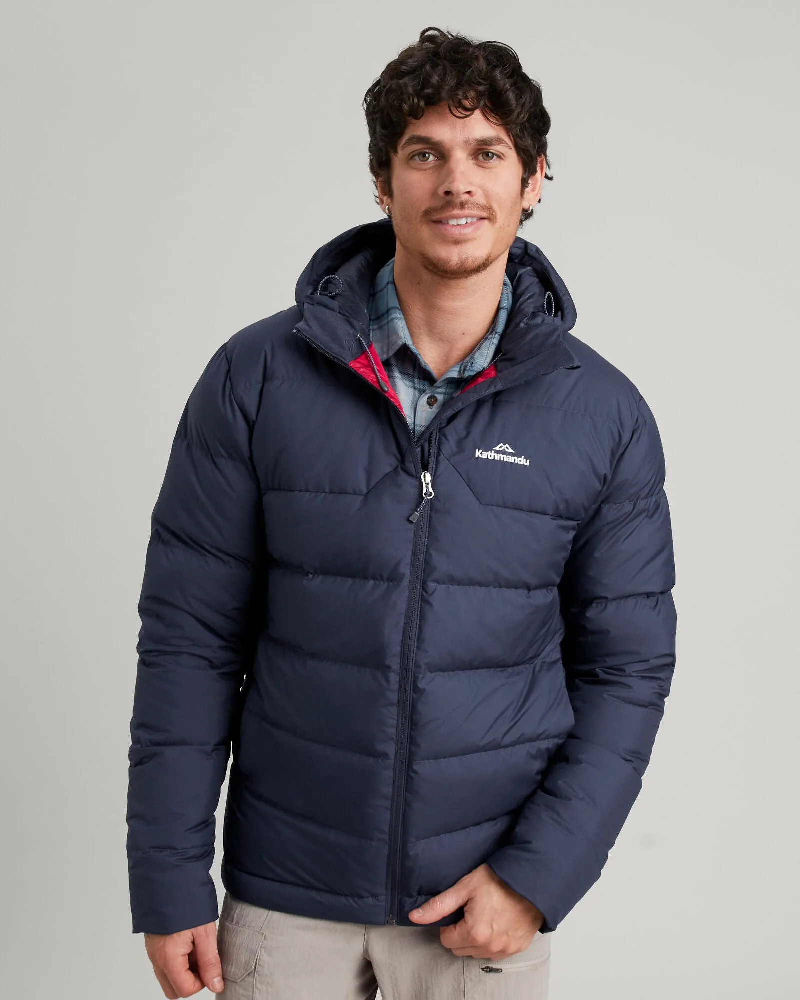 Reinforced Elbows Men's Epiq Hooded Down Jacket - Midnight Navy