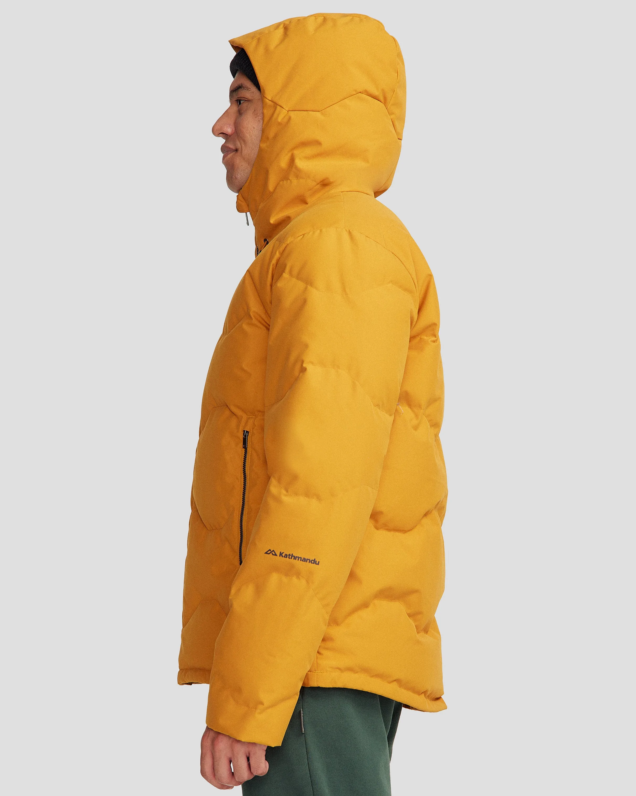 Men's Frisco X Down Hooded Jacket - Golden Oak OdorControlTreatment Slim Silhouette