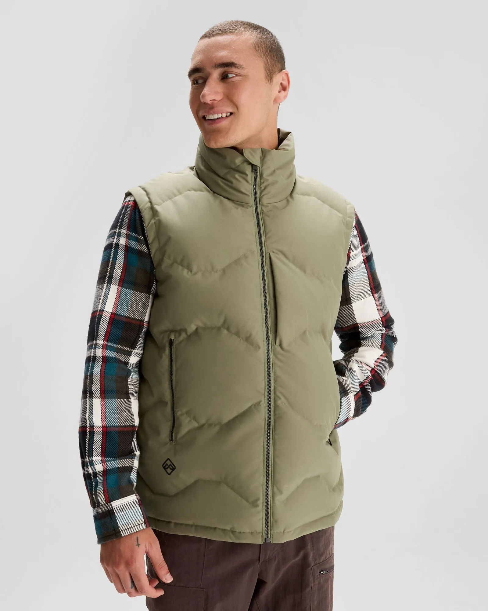 Taped Seam Waterproofing Men's Frisco X Down Vest - Beech