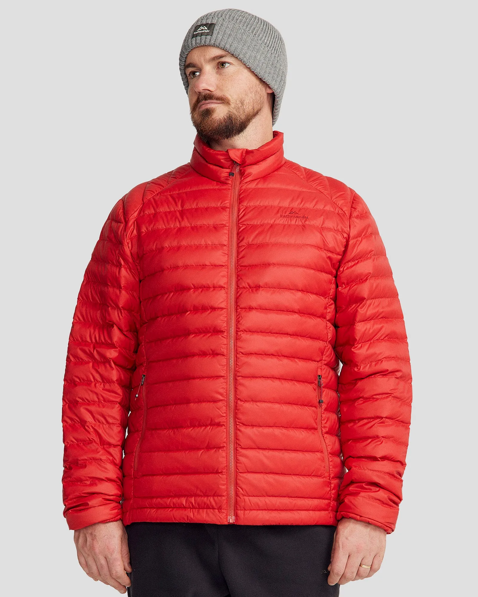 Adjustable Hemline Men's Heli Down Jacket v4 - Spicy Chilli Pepper