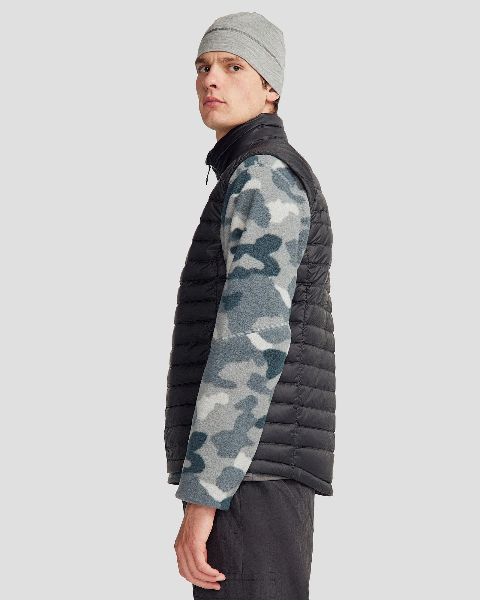 Reinforced Elbow Patches Men's Heli Down Vest 4.0 - Black Stingray