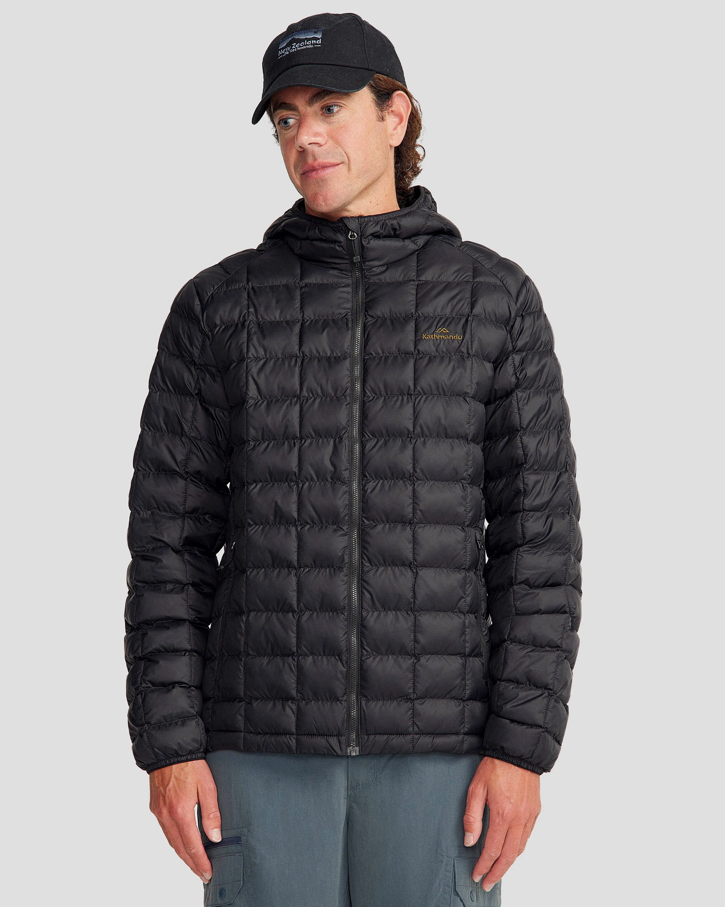 Men's Heli Insulated Hooded Jacket - Black Stingray Dry Weather Look