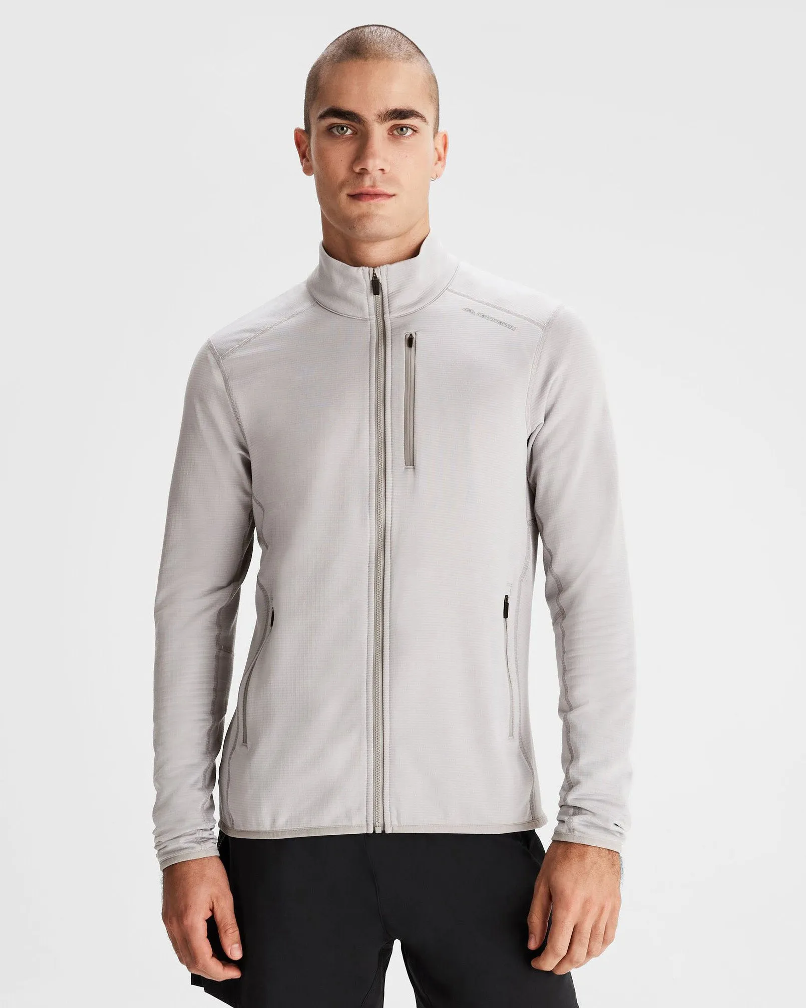 Flexible Elbow Patches Warmth Retention Men's Seeker Fleece Jacket - Steel Grey