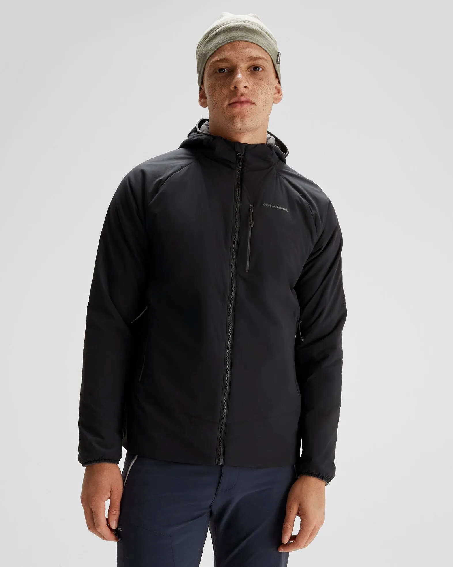 Men's Seeker PrimaLoft? Active Hooded Jacket - Black Stingray Magnetic Closure