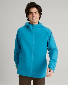 Smooth Zipper Action Wind Stop Men's Trailhead Stretch 2.5-layer Rain Jacket - Eddy