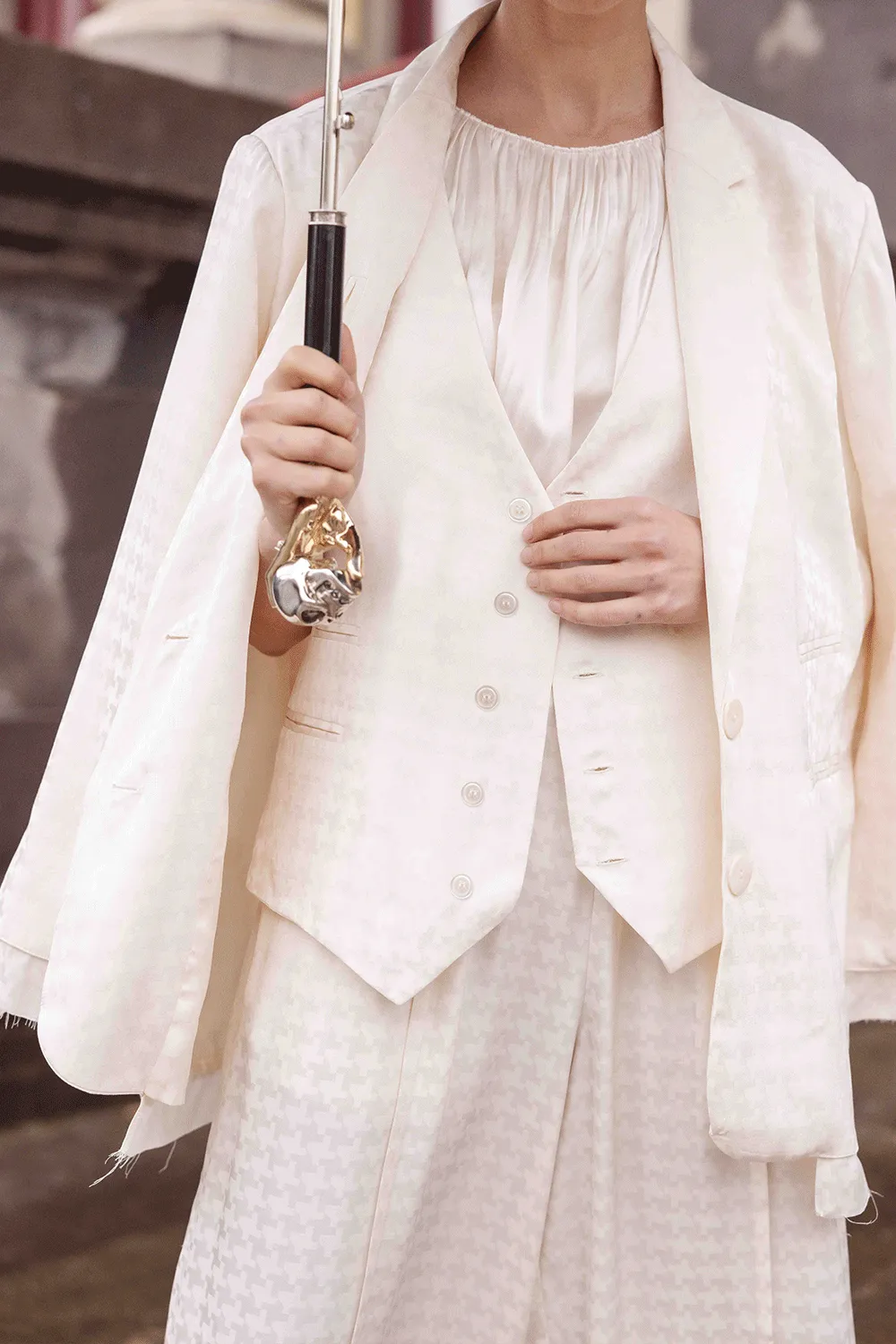 Maud Dainty - DTY03976A Sombrero Jacket with Raw Trim Reinforced Stitching Multi Pocket Functionality