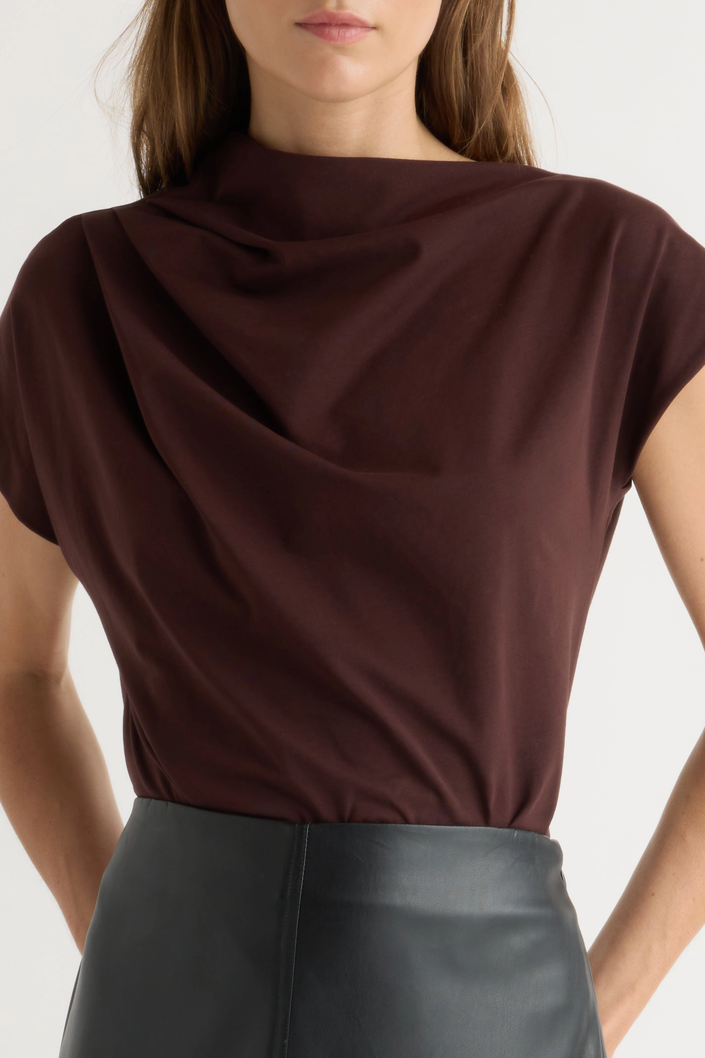 Kenny Asymmetric-Neck Tee men's clothing Active Trend