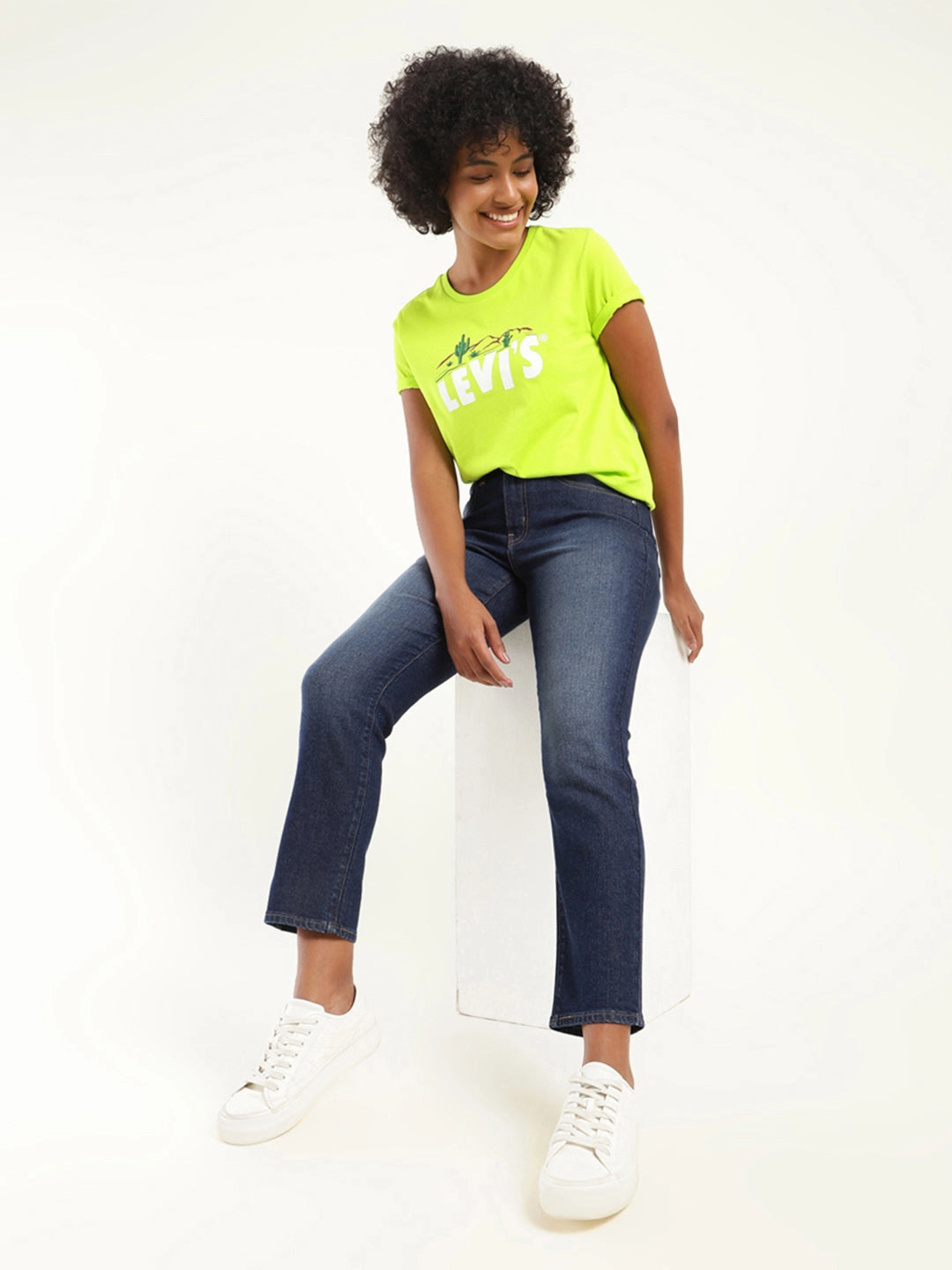 Women's 710 Blue Skinny Fit High Rise Jeans Sunny Vibes Casual