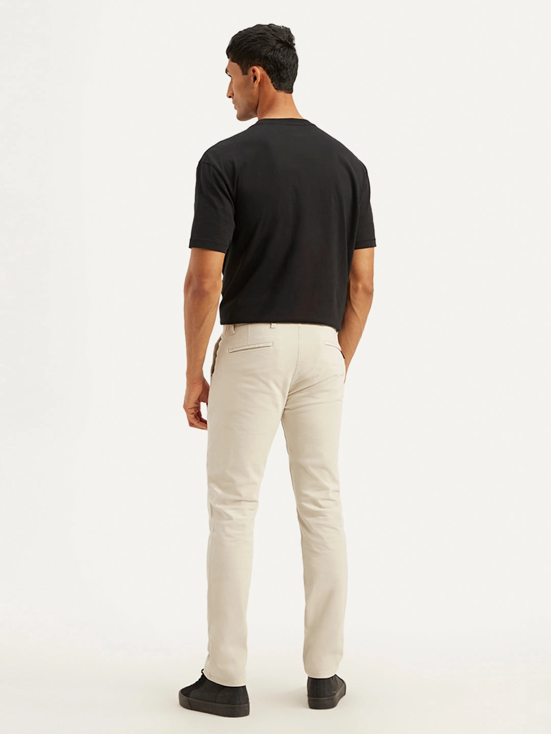 Anti Chafe Lining Men's Off White Slim Fit Chinos