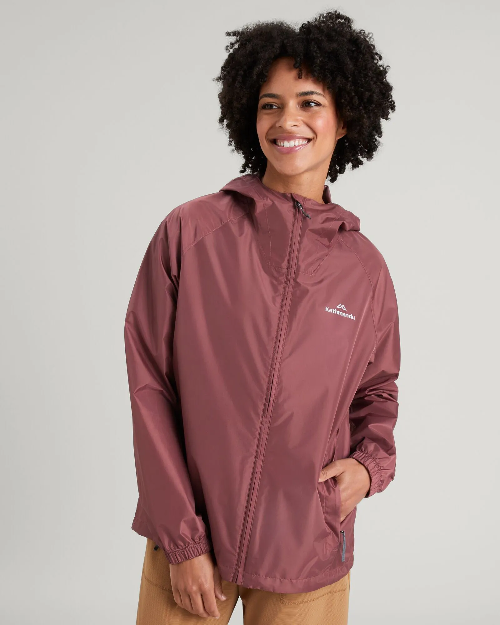 Quilted Interior Layer Rubberized Trims Women's Pocket-it 2-layer Rain Jacket - Bliss