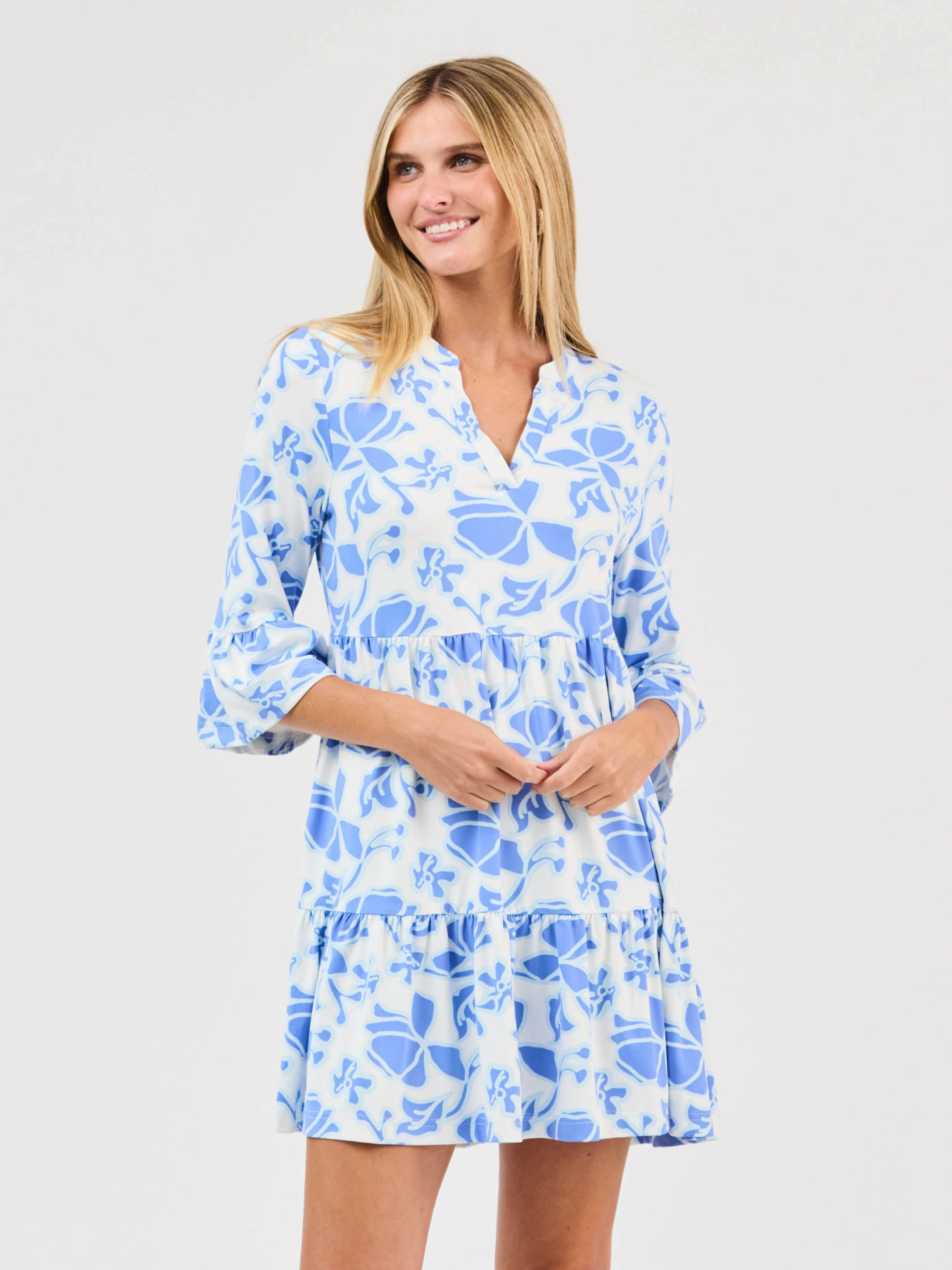 Fall Fashion Social Charm FINAL SALE - Laguna Dress | Blossom Breeze Blue