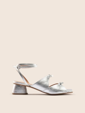 Heel Cap Ankle Loop Mira Silver Heel