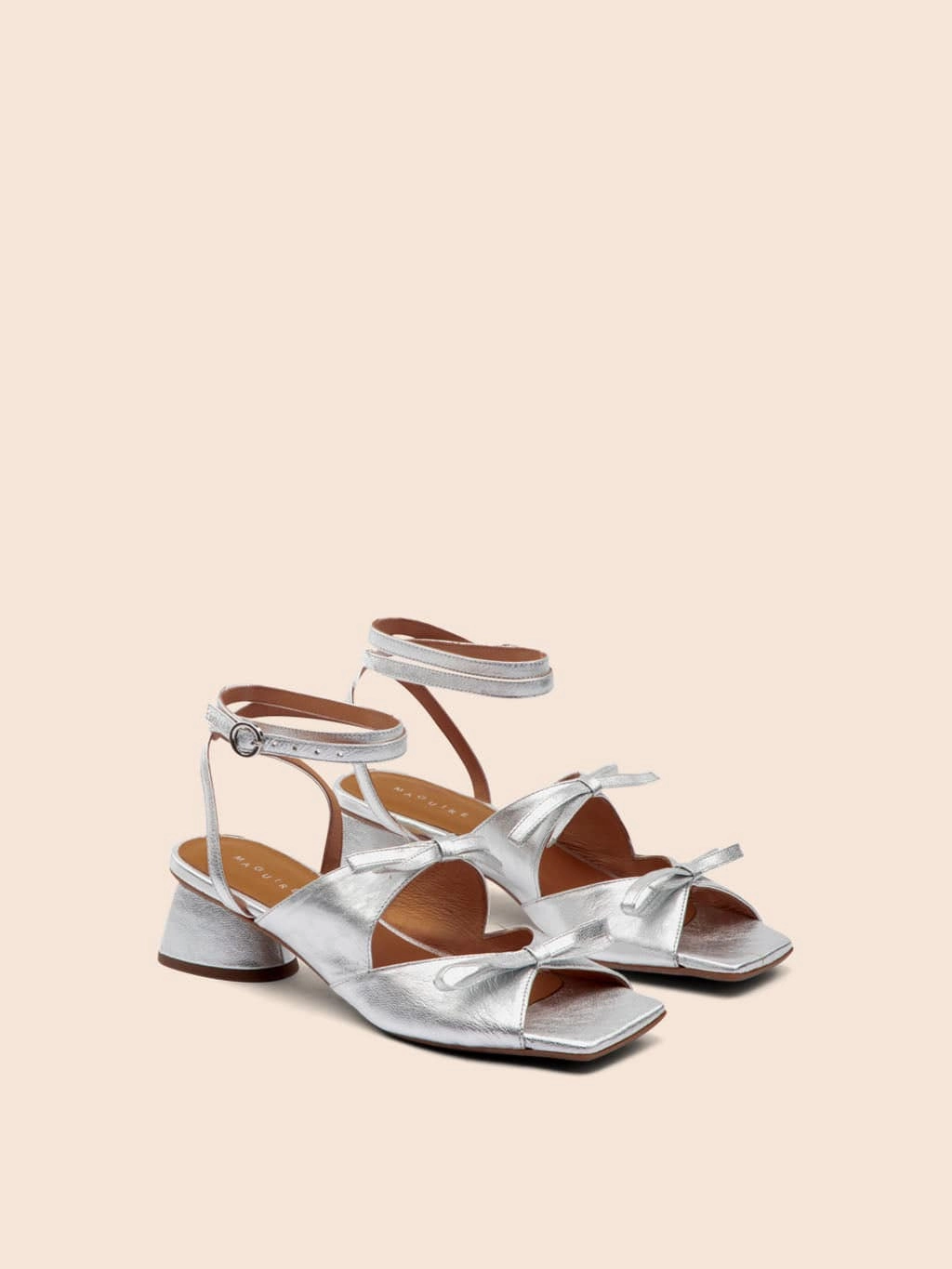 Mira Silver Heel Simple Chic