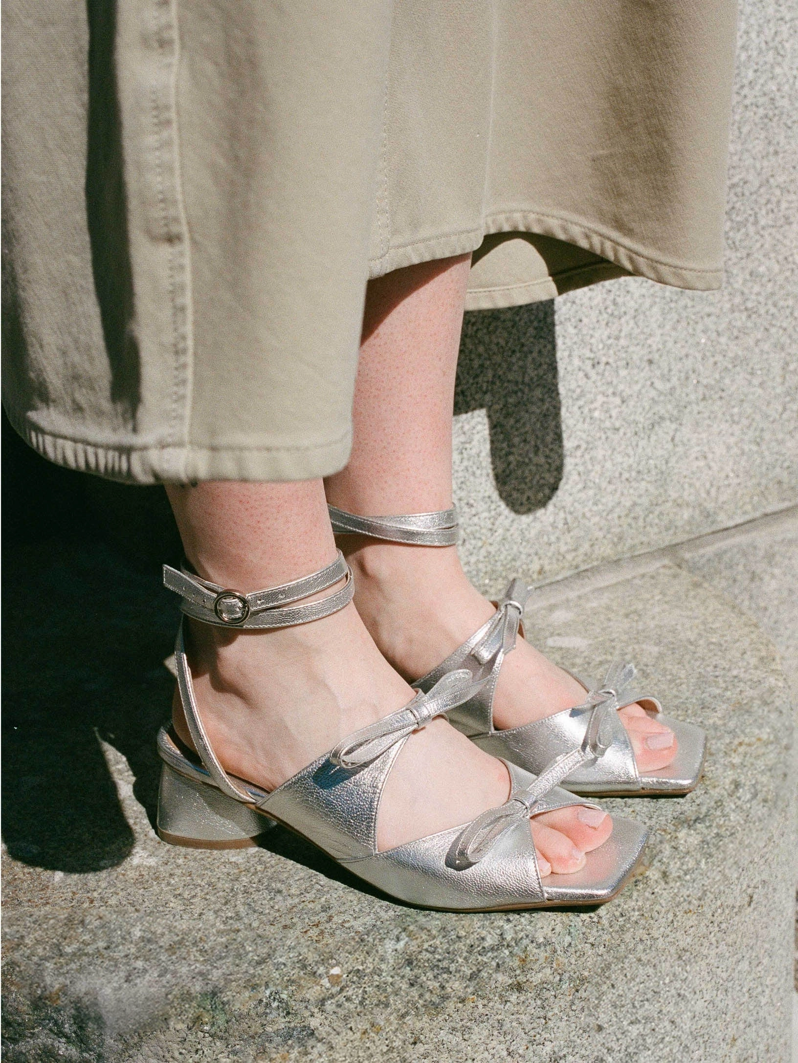 Mira Silver Heel Everyday Comfort