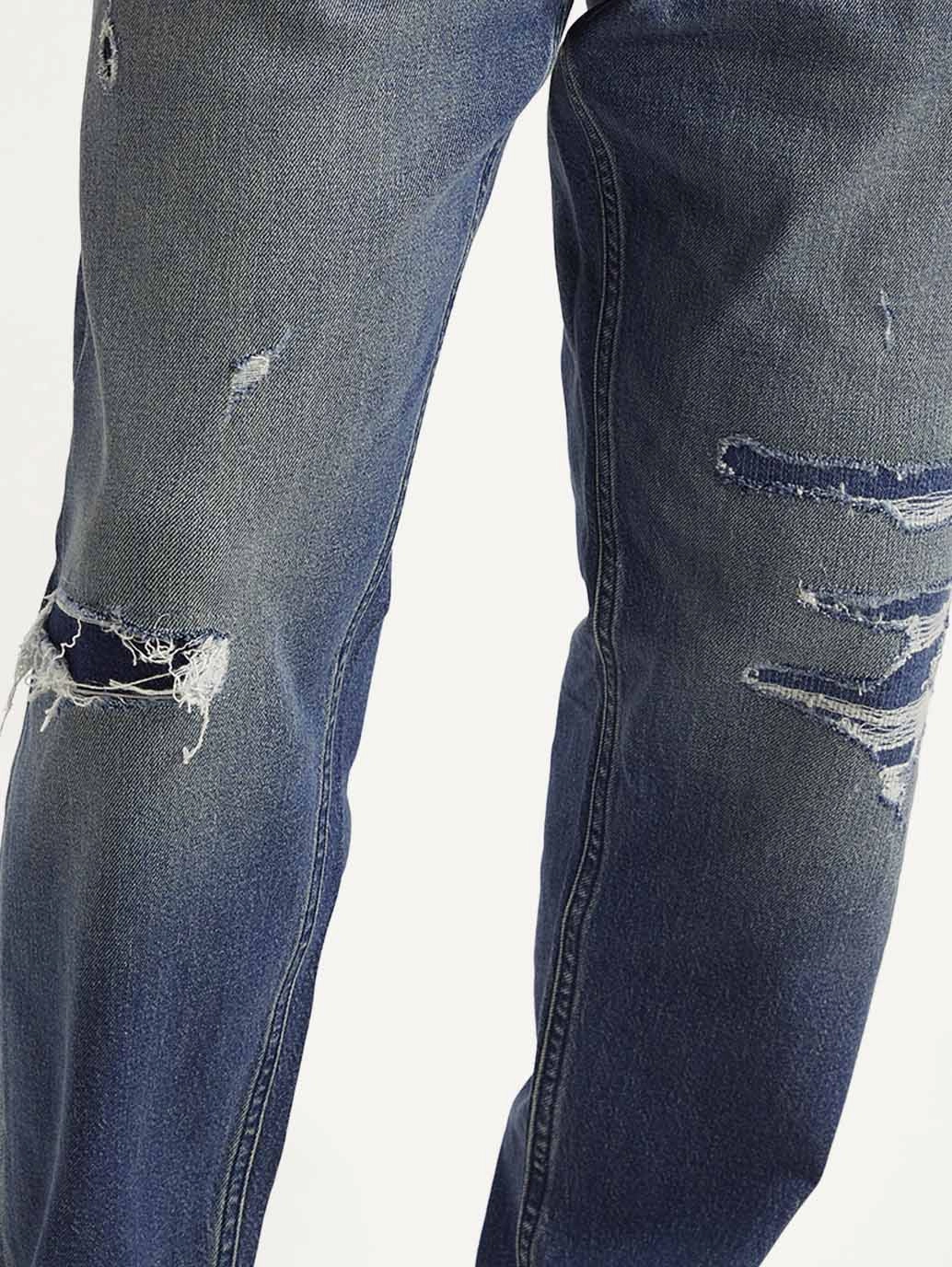 Men's 550'92 Blue Loose Fit Mid Rise Jeans Minimalist Comfort Shopping Day Adult Fashion Athlete Fit