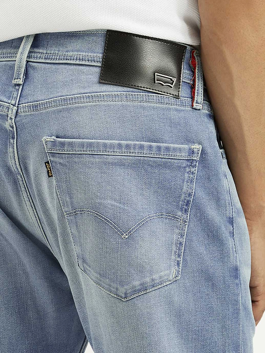 Eco Certified Textile Standards Men's Redloop 505 Light Indigo Straight Fit Mid Rise Jeans