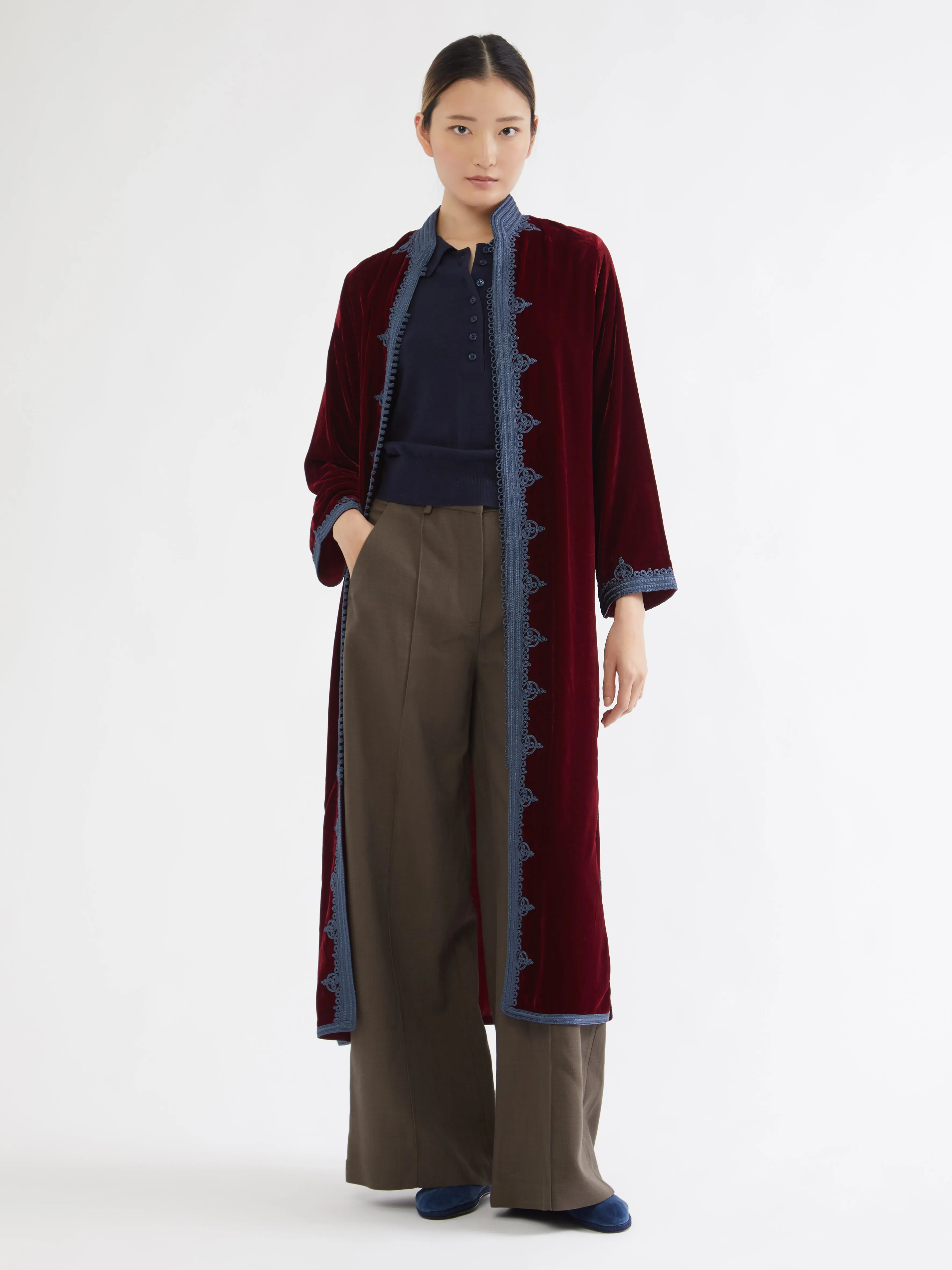 Insulated Warmth Comfort Focused Design Moroccan velvet coat