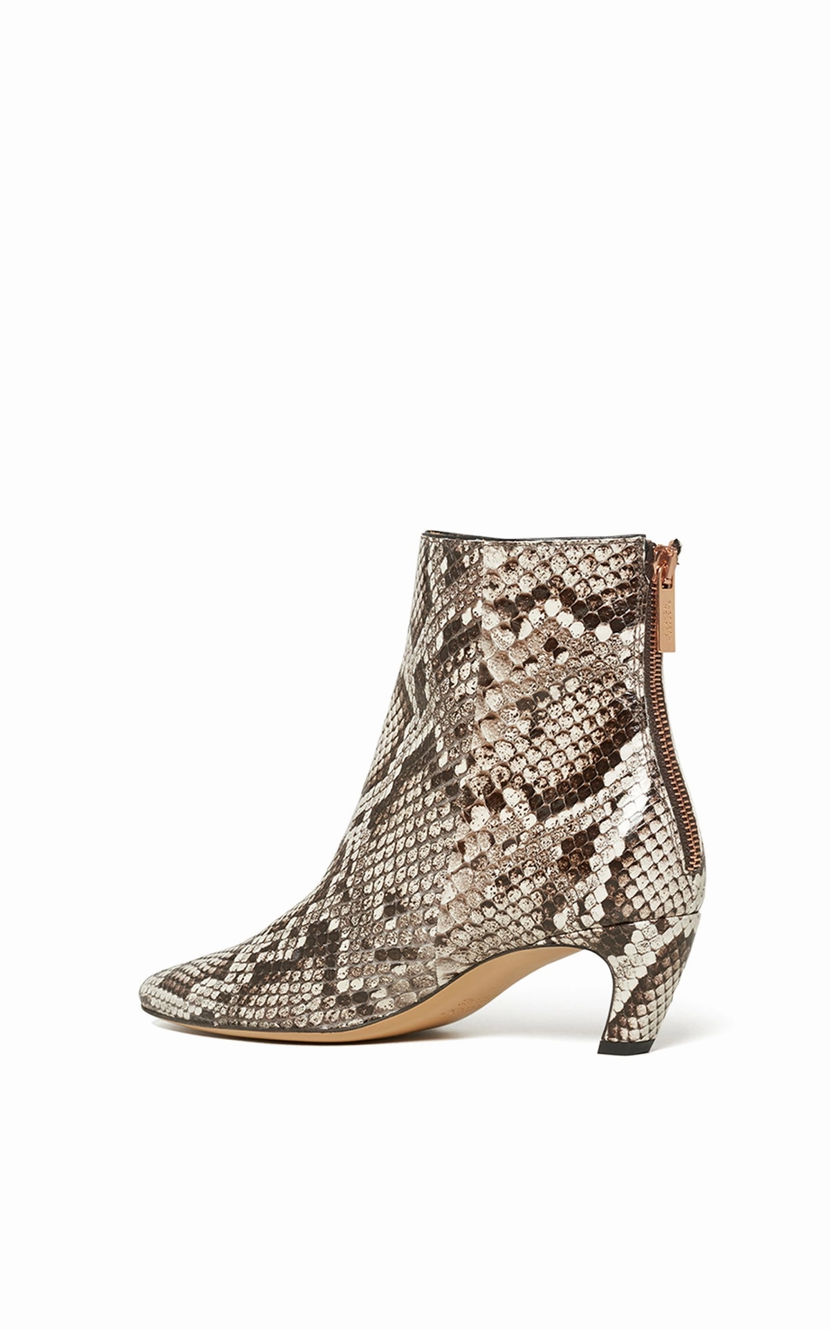 Travel Clayton Ankle Boot in Black & White Inversa? Snakeskin