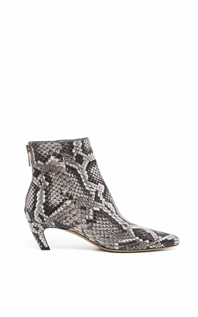 Lightweight Comfort Clayton Ankle Boot in Black & White Inversa? Snakeskin