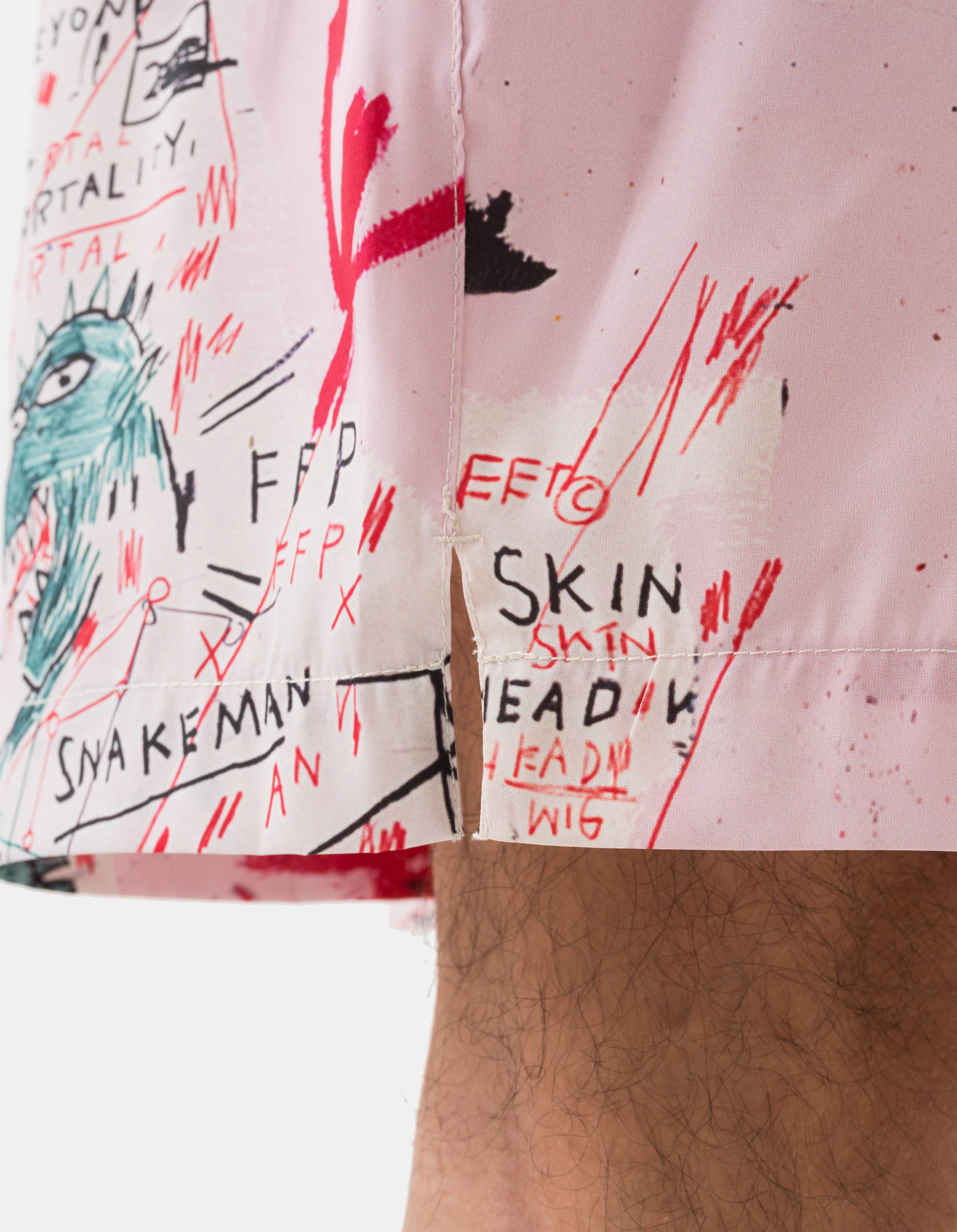 Sleek Design Cotton shorts 1483 Basquiat Year of the Snakeman Swim Shorts Pink