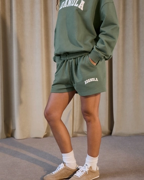 Varsity Sweat Shorts - Eden Green/Marshmallow White Coastal Style