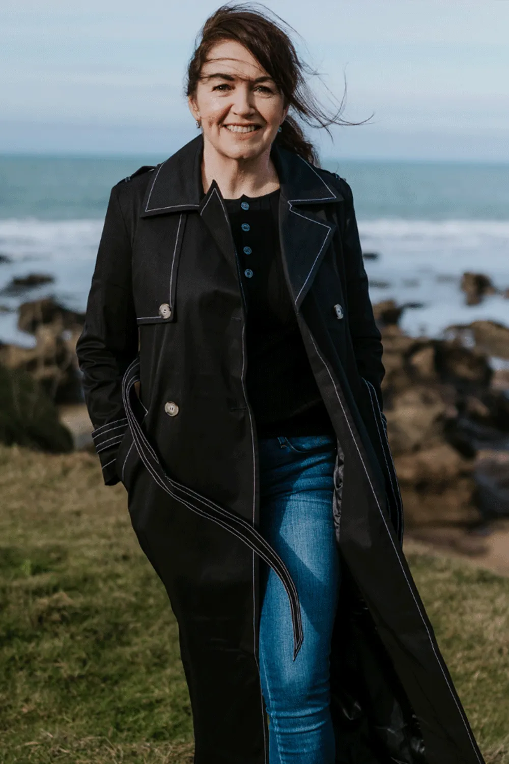 Flexible Shoulder Gussets Bonded Fabric Moke - KIMBLK Kim Raincoat