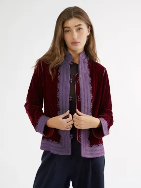 Eco Friendly Coating Odor Resistant Tech Moroccan velvet jacket